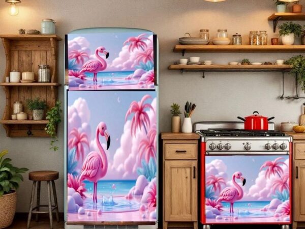 استيكر ثلاجة وبوتجاز خامة جلد فينيل